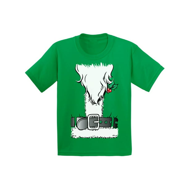 White Santa Claus with Sunglasses Youth's T-Shirt Christmas Holiday Shirts 